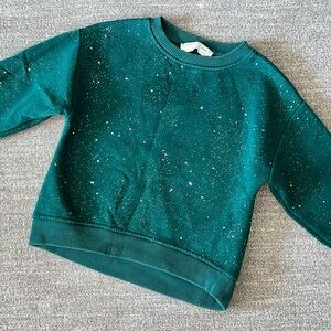 Zara Green Sparkle Kids Sweater